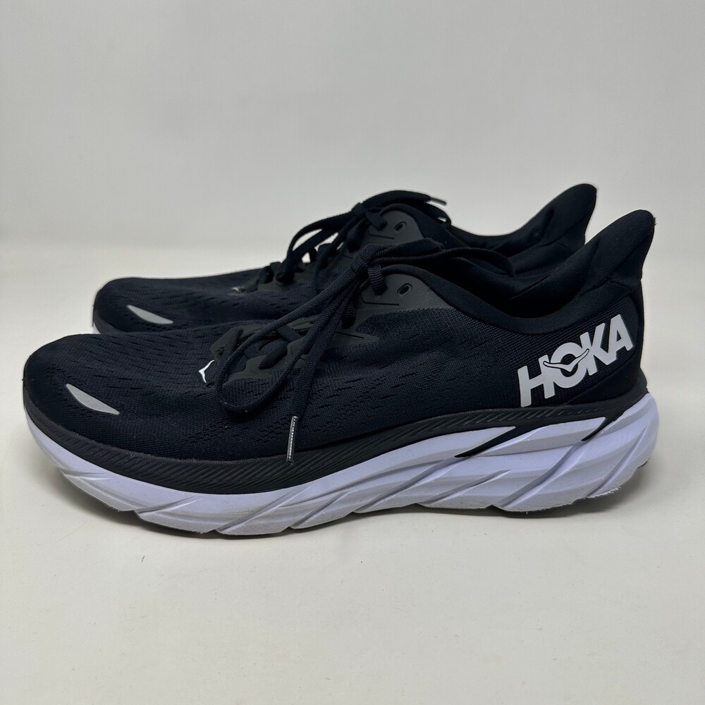 Hoka Shoes Wome 10.5 Black Clifton 8 Running Athletic Lightweight Sneakers